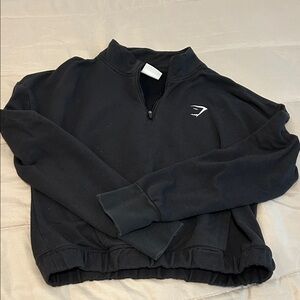 Gym Shark Black Quarter-Zip Sweatshirt